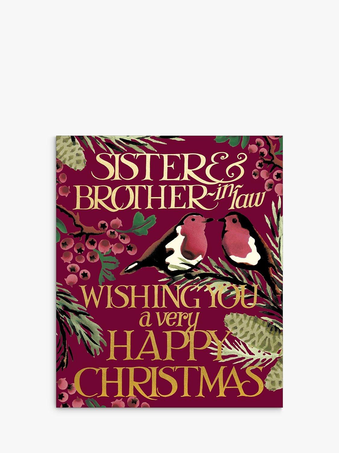 Woodmansterne Sister and Brother in Law Robins Christmas Card