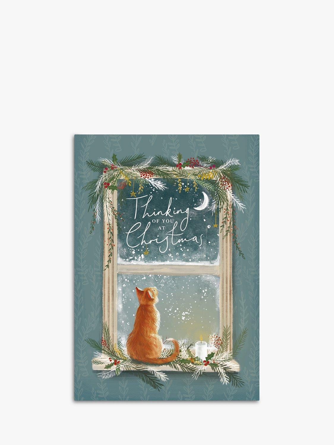 Woodmansterne Thinking of You Cat Christmas Card