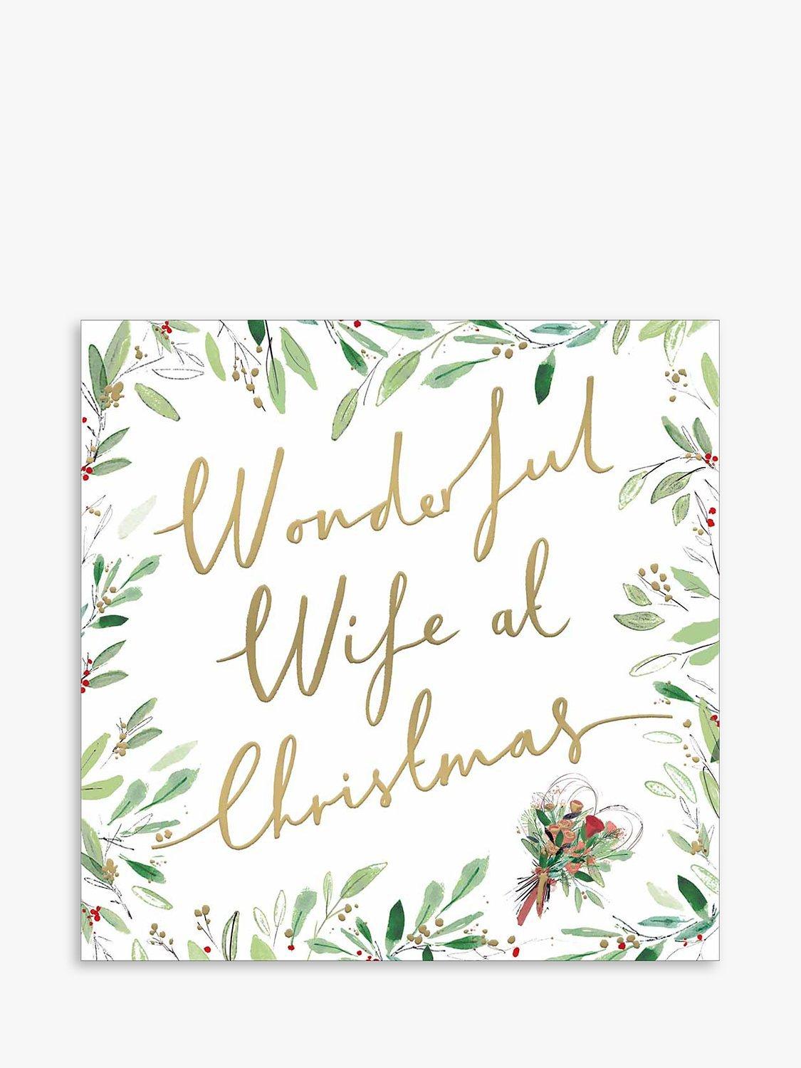 Woodmansterne Wife with Holly Christmas Card
