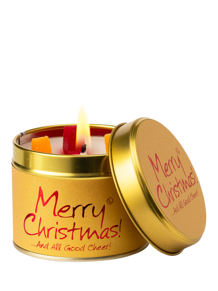 Lily-flame Merry Christmas Tin Scented Candle, 250g, 