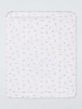 John Lewis Baby Safari Reversible Jersey Cotton Blanket, White