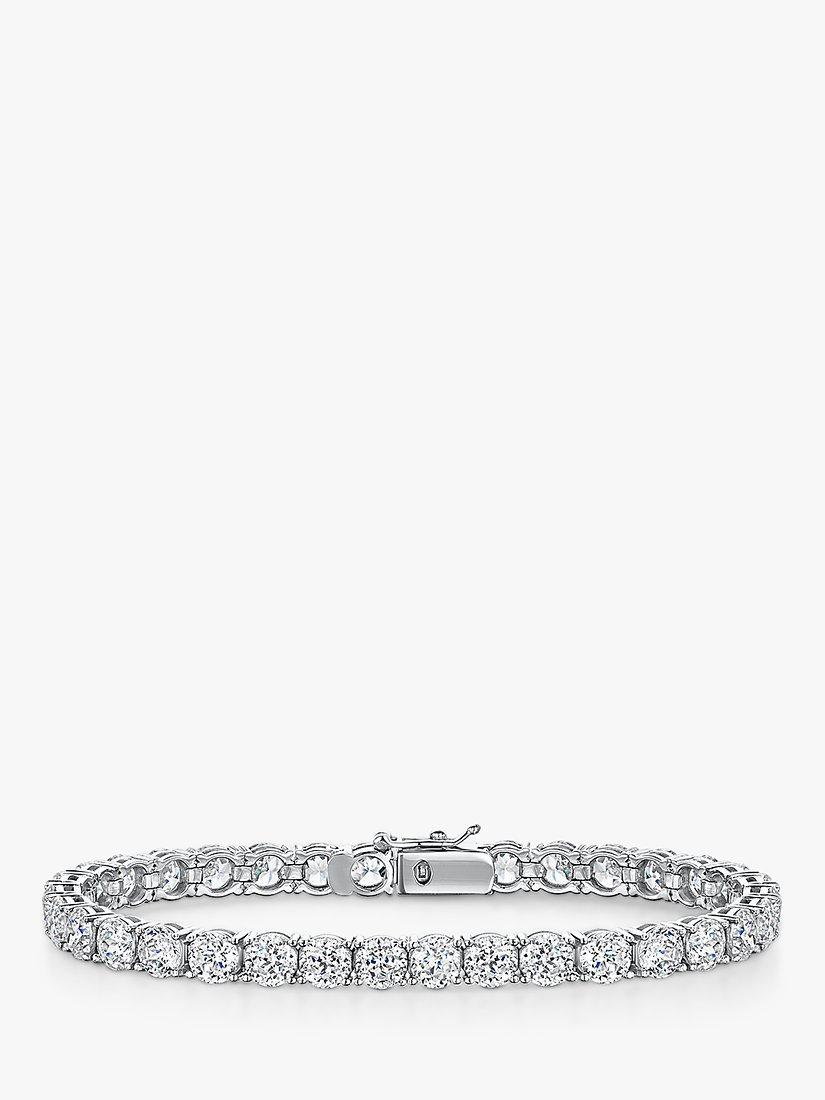 Product image 1 of 5, which shows Jools by Jenny Brown Cubic Zirconia Tennis Bracelet, Silver
