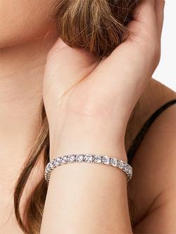 Jools by Jenny Brown Cubic Zirconia Tennis Bracelet, Silver - view 2, Silver