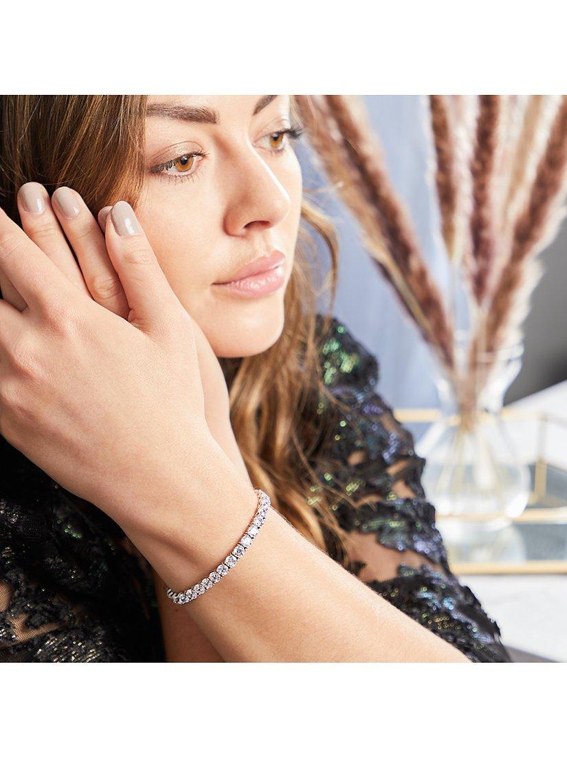 Product image 4 of 5, which shows Jools by Jenny Brown Cubic Zirconia Tennis Bracelet, Silver