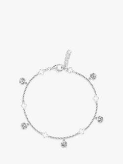Jools by Jenny Brown Clover and Cubic Zirconia 5 Charm Bracelet, Silver