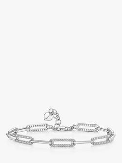 Jools by Jenny Brown Cubic Zirconia Large Link Chain Bracelet, Silver