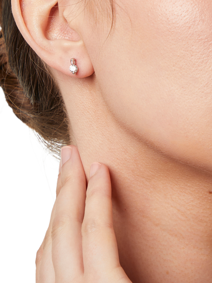 Jools by Jenny Brown Cubic Zirconia Stud Earrings, Silver - view 2, Silver