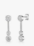 Jools by Jenny Brown 3 Stone Bubble Drop Earrings