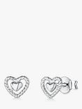 Jools by Jenny Brown Woven Heart Stud Earrings