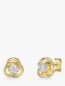 Jools by Jenny Brown Cubic Zirconia Venn Circle Stud Earrings, Gold