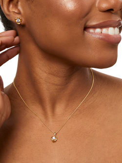 Jools by Jenny Brown Cubic Zirconia Venn Circle Stud Earrings - view 2, Gold