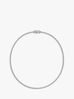 Jools by Jenny Brown Cubic Zirconia Tennis Necklace, Silver, Silver