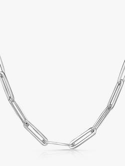 Jools by Jenny Brown Plain Link Necklace, Silver