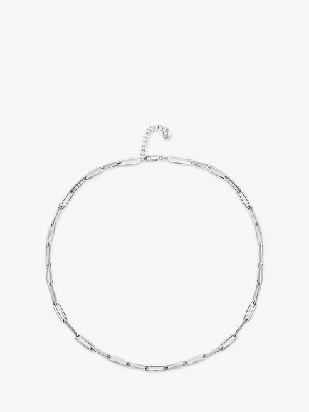 Jools by Jenny Brown Plain Link Necklace - view 2, Silver