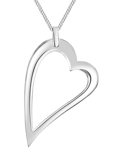 Jools by Jenny Brown Big Dali Heart Pendant Necklace, Silver