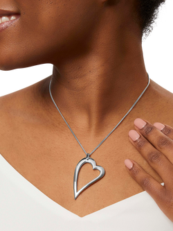 Jools by Jenny Brown Big Dali Heart Pendant Necklace - view 2, Silver