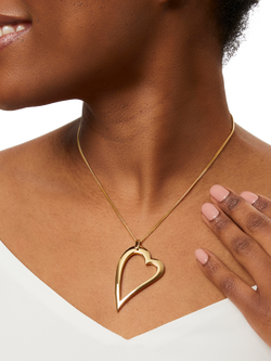 Jools by Jenny Brown Big Dali Heart Pendant Necklace - view 2, Gold