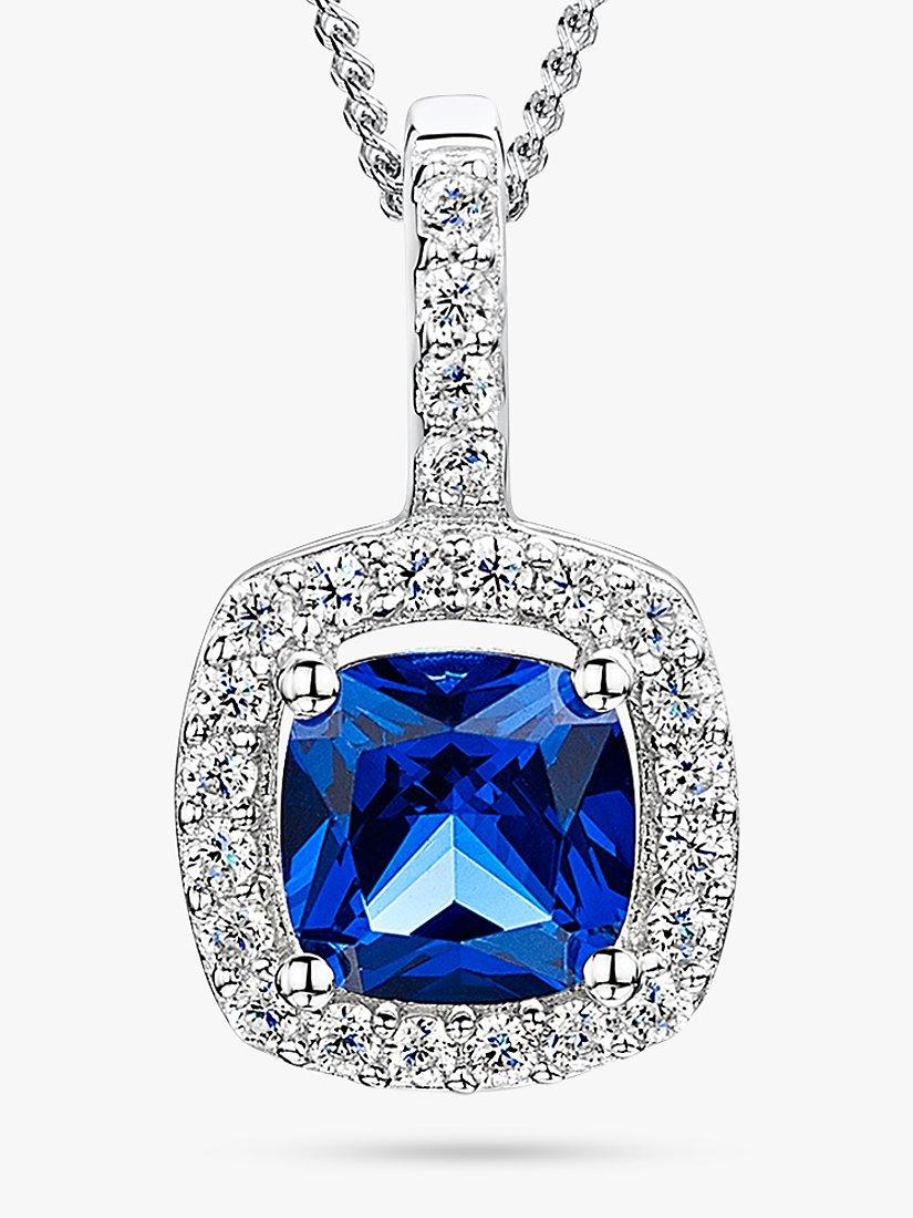 Jools by Jenny Brown Cubic Zirconia Square Halo Pendant