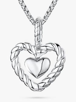 Jools by Jenny Brown Woven Heart Pendant Necklace, Silver