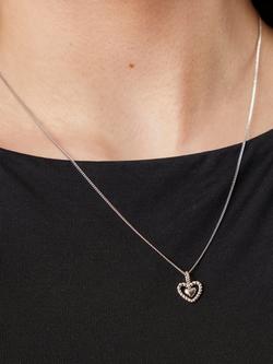 Jools by Jenny Brown Woven Heart Pendant Necklace - view 2, Silver