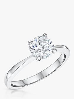 Jools by Jenny Brown Round Cut Cubic Zirconia Ring, Silver, Silver