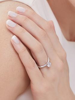 Jools by Jenny Brown Round Cut Cubic Zirconia Ring, Silver - view 2, Silver