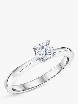 Jools by Jenny Brown Solitaire Round Cut Cubic Zirconia Ring, Silver, Silver