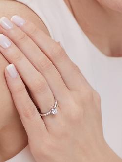 Jools by Jenny Brown Solitaire Round Cut Cubic Zirconia Ring, Silver - view 2, Silver