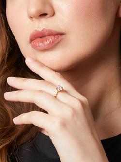 Jools by Jenny Brown Solitaire Round Cut Cubic Zirconia 6.25mm Ring, Gold - view 2, Gold