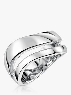 Jools by Jenny Brown Double Row Wave Ring, Silver, Silver