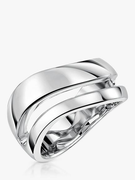 Jools by Jenny Brown Double Row Wave Ring, Silver, Silver