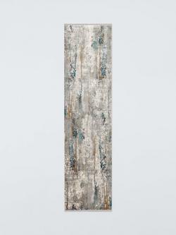 John Lewis Distressed Waterfall Runner Rug, L300 x W80 cm, Metallic