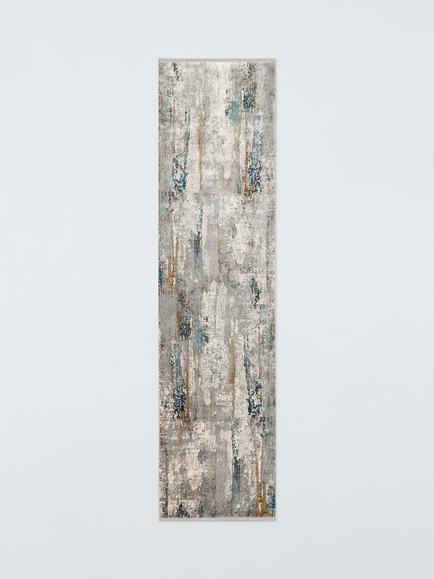 John Lewis Distressed Waterfall Runner Rug, L300 x W80 cm, Metallic
