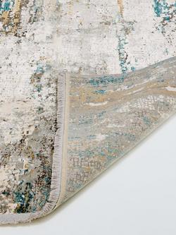 John Lewis Distressed Waterfall Runner Rug, L300 x W80 cm - view 2, Metallic