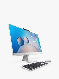 ASUS A3402 AiO All-in-One Desktop PC, Intel Core i5 Processor, 8GB RAM, 512GB SSD, 23.8" Full HD, White - view 2, White