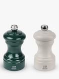 Peugeot Bistrorama Beech Wood Salt & Pepper Mill Gift Set, 10cm, Ivory/Forest Green