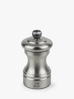 Peugeot Bistro Chef Stainless Steel Pepper Mill, 10cm, Silver, Silver