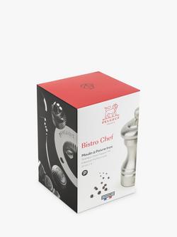 Peugeot Bistro Chef Stainless Steel Pepper Mill, 10cm, Silver - view 2, Silver