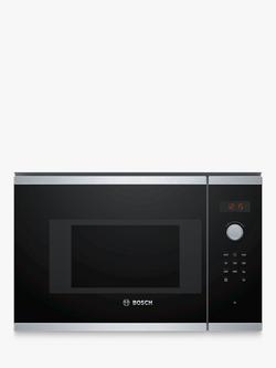 Bosch Series 4 BFL523MB0B Built-in Microwave, Black, Stainless Steel