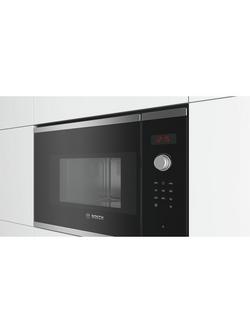 Bosch Series 4 BFL523MB0B Built-in Microwave, Black - view 2, Stainless Steel