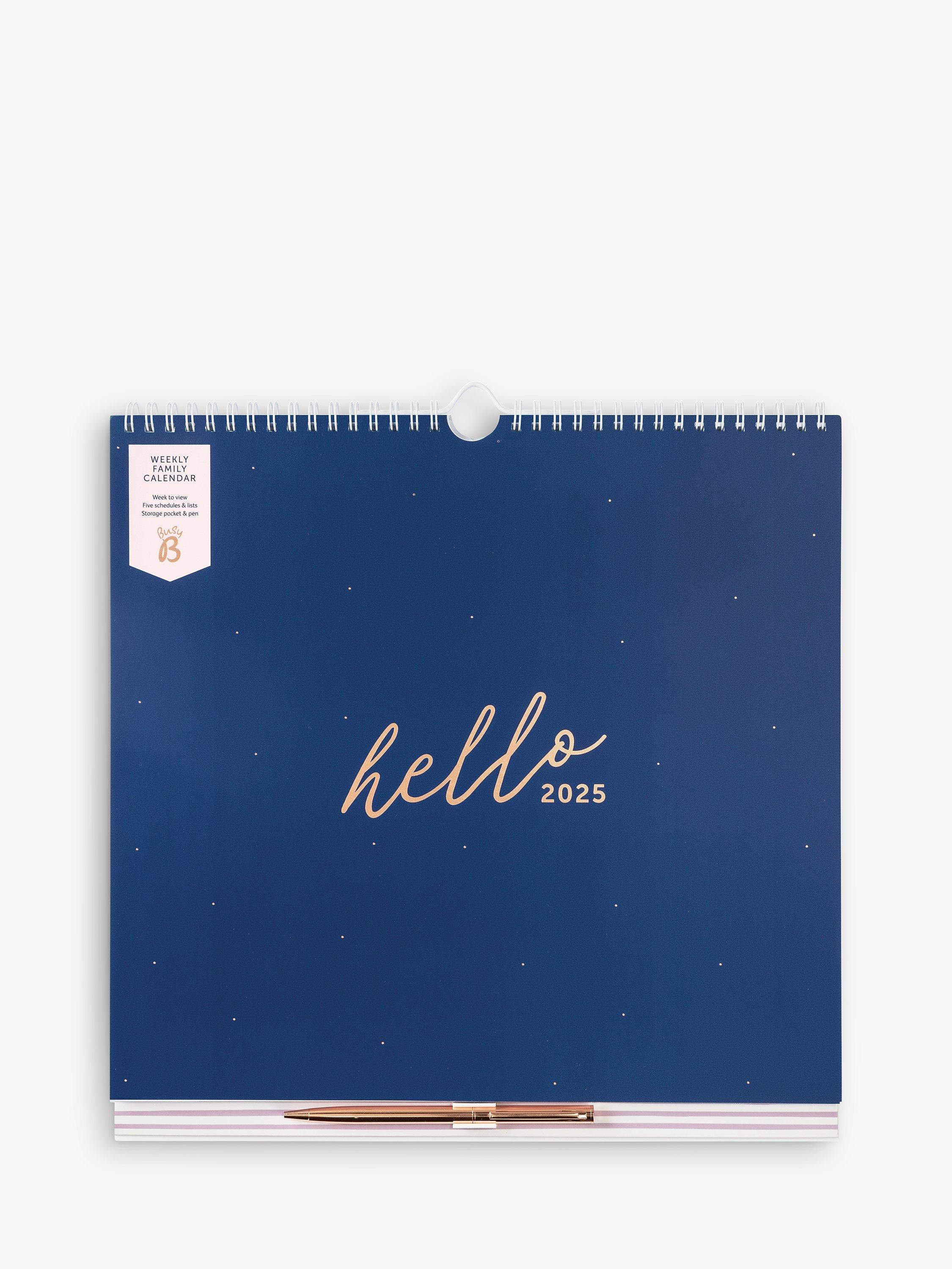 Busy B Spot Weekly Family 2025 Calendar