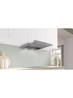Bosch Series 4 DFS067A51B 60cm Telescopic Cooker Hood with Extra Silent, High Extraction Rate, Silver Metallic - view 2, Silver Metallic