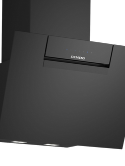 Siemens iQ300 LC67KFN60B 60cm Angled Chimney Cooker Hood, Black, Black