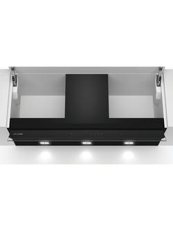 Siemens iQ500 LJ97BAM60B 90cm Integrated Canopy Cooker Hood, Black, Black