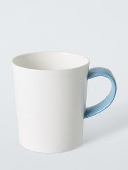 John Lewis Short Bone China Mug, 240ml, Blue