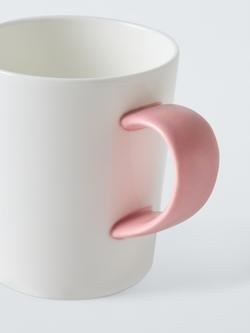John Lewis Short Bone China Mug, 240ml - view 2, Pink
