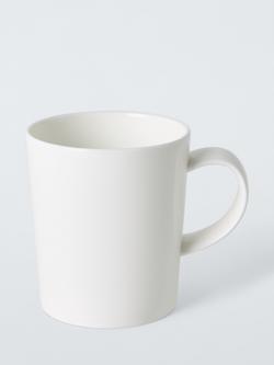 John Lewis Short Bone China Mug, 240ml, White