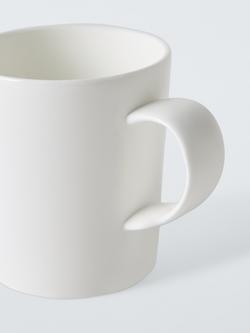 John Lewis Short Bone China Mug, 240ml - view 2, White