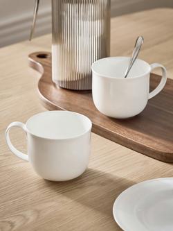 John Lewis + Queensberry Hunt Cupola Bone China Coffee Mug, Set of 2, 380ml, White - view 2, 