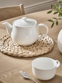 John Lewis + Queensberry Hunt Cupola Bone China Teapot, 1.1L, White - view 2, 